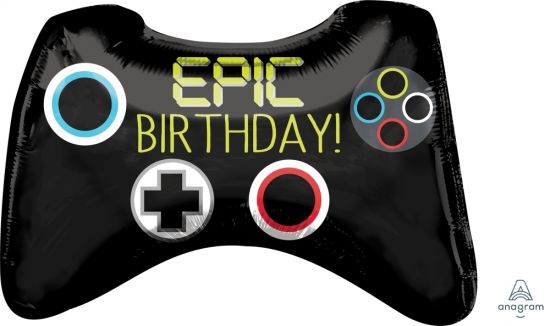 Epic Birthday Game Controller Foil Balloon Shape