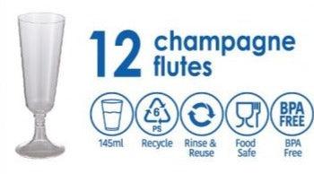 Clear Plastic Champagne Glasses - Party Affair