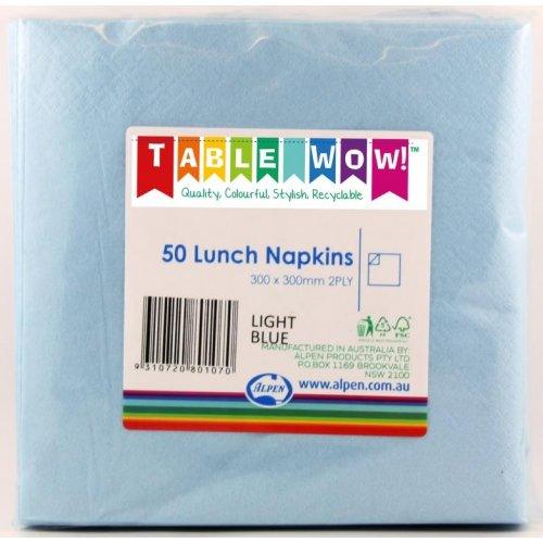 Light Blue Lunch Serviettes - Party Affair