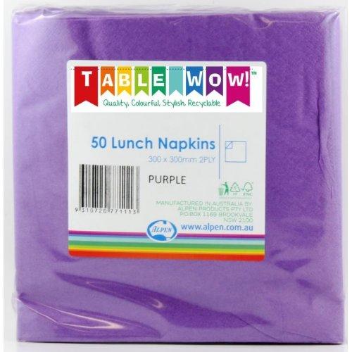 Purple Lunch Serviettes - Party Affair