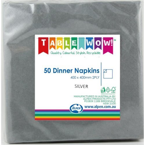 Silver Dinner Napkins