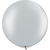 Jumbo Round Metallic Silver Latex Balloon