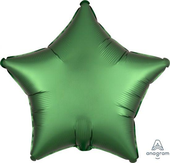 Satin Luxe Emerald Green Star Foil Balloon - Party Affair