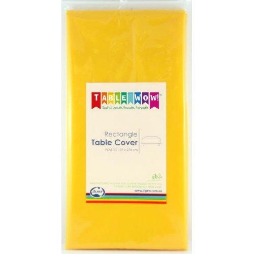 Yellow Plastic Rectangular Table Cover - Party Affair