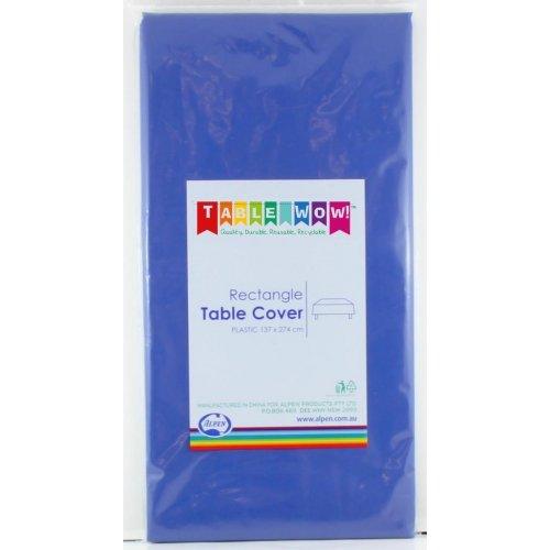 Blue Plastic Rectangular Table Cover - Party Affair