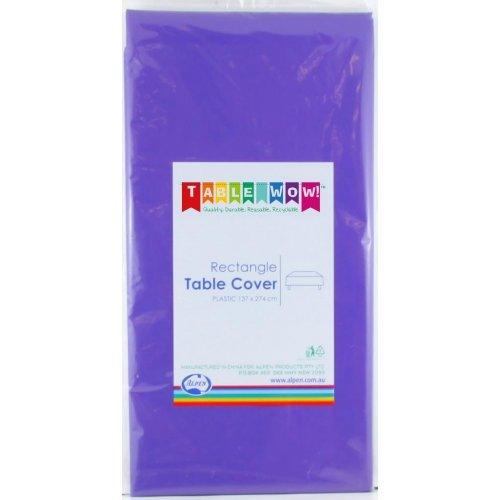 Purple Plastic Rectangular Table Cover - Party Affair