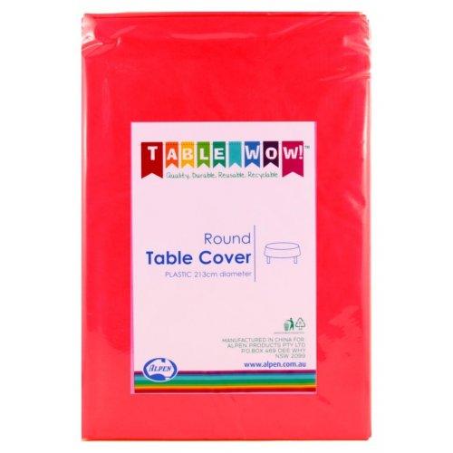 Red Round Plastic Table Cover - Party Affair