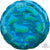 Iridescent Cyan Blue Round Foil Balloon