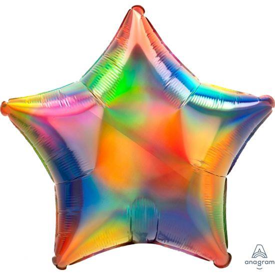 Iridescent Rainbow Star Foil Balloon - Party Affair