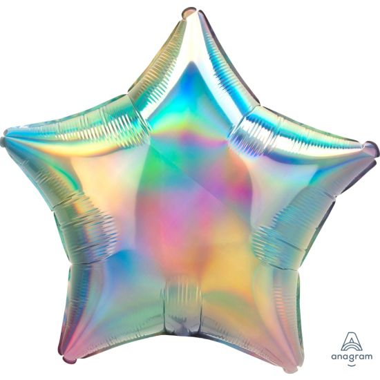 Iridescent Pastel Rainbow Star Foil Balloon