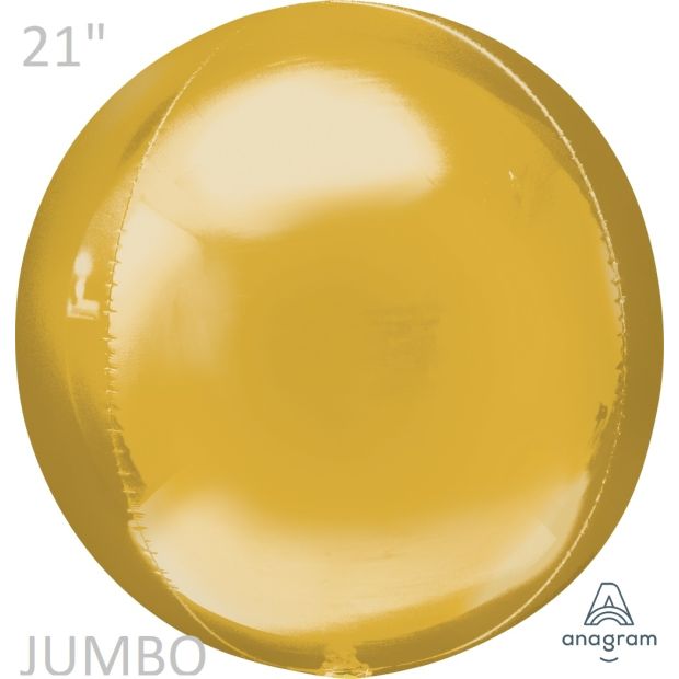 Gold Metallic Jumbo Orbz Foil Balloon
