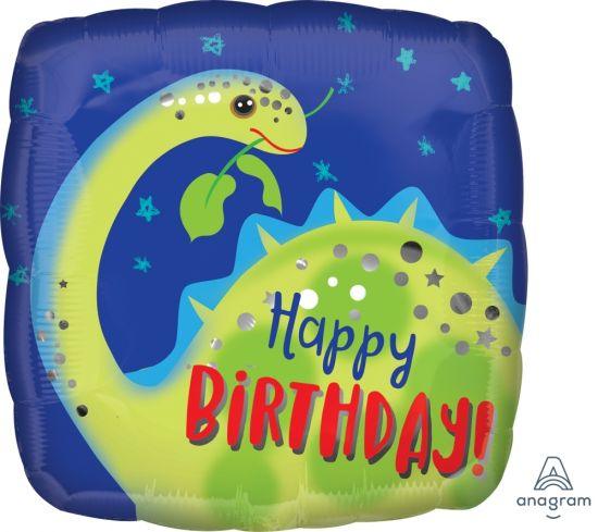 Happy Birthday Brontosaurus Foil Balloon - Party Affair
