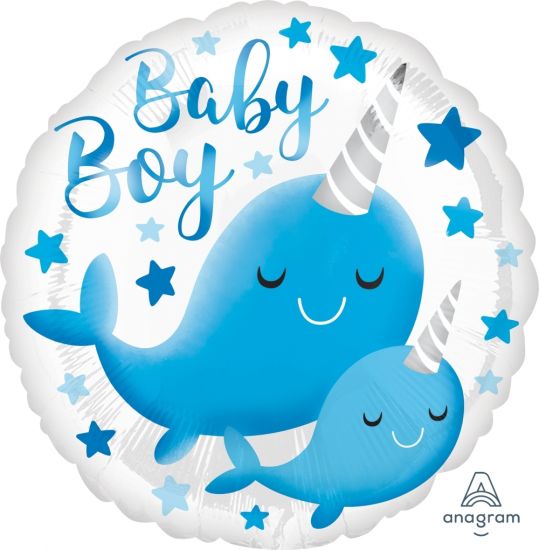 Narwhal Baby Boy Foil Balloon