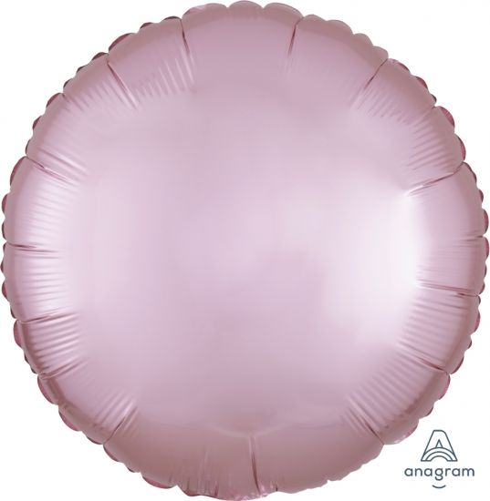 Pastel Pink Satin Luxe Round Foil Balloon