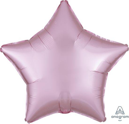 Satin Luxe Pastel Pink Star Foil Balloon - Party Affair