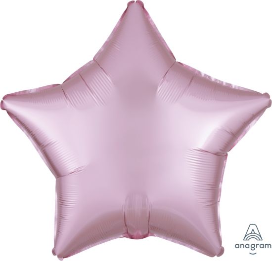 Satin Luxe Pastel Pink Star Foil Balloon