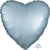 Pastel Blue Satin Luxe Heart Shaped Foil Balloon
