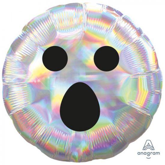 Holographic Iridescent Ghost Face Foil Balloon - Party Affair