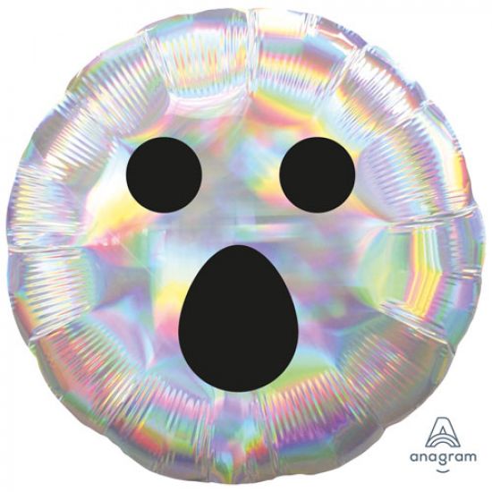 Holographic Iridescent Ghost Face Foil Balloon