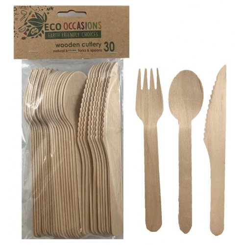 Eco Friendly Birchwood Wooden Cutlery Set