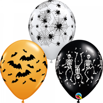 Spooky Design Halloween Print Latex Balloon