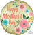 Happy Mother's Day Satin Pastel Yellow Foil Balloon
