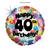 Holographic Happy 40th Birthday Foil Balloon