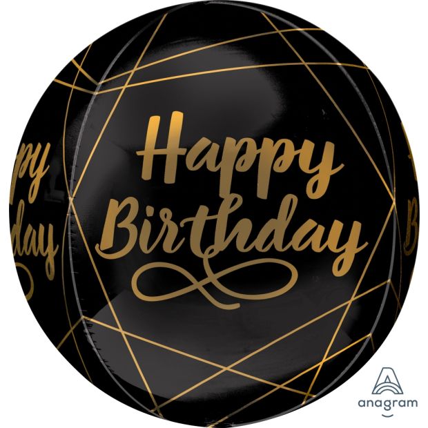 Elegant Birthday Orbz Foil Balloon