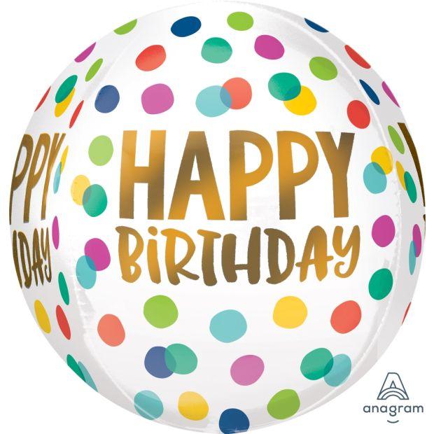 Happy Dots Orbz Foil Balloon - Party Affair