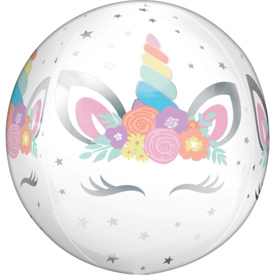 Unicorn Party Orbz Foil Balloon