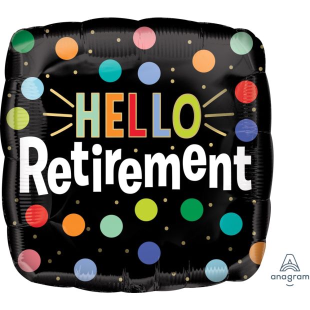 Hello Retirement Foil Balloon