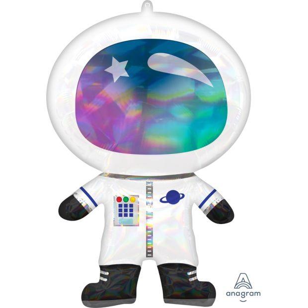 Iridescent Astronaut Foil Balloon Shape - Party Affair