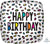 Happy Birthday Rainbow Leopard Foil Balloon