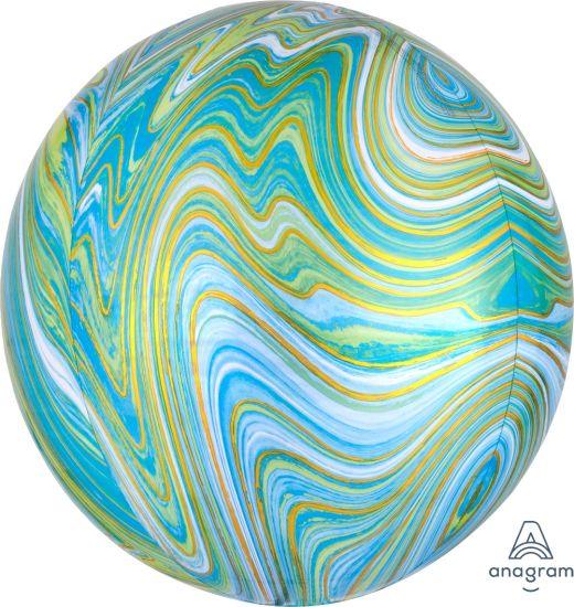 Marblez Blue And Green Orbz Foil Balloon - Party Affair