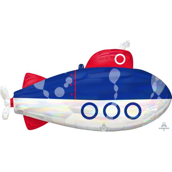 Iridescent Submarine Foil Balloon Shape