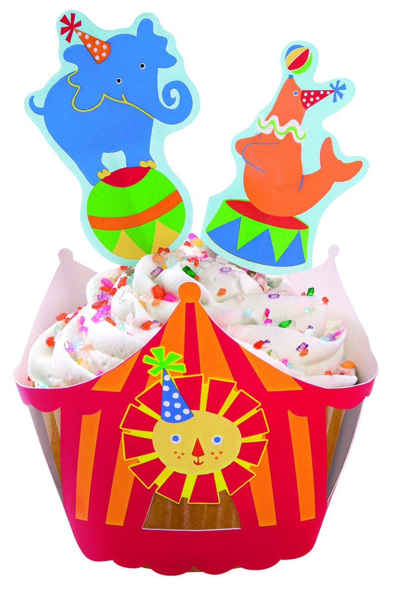 Big Top Cupcake Wraps & Toppers