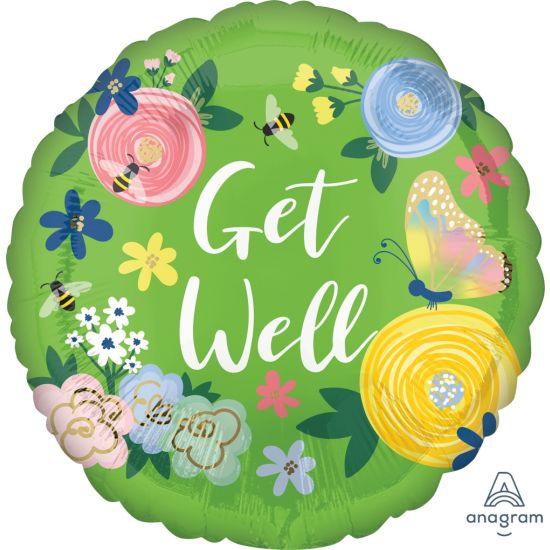 Get Well Floral Garden Foil Balloon - Party Affair