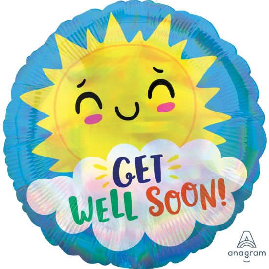 Get Well Soon Happy Sun Foil Balloon