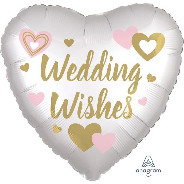Wedding Wishes Satin Foil Balloon - Party Affair