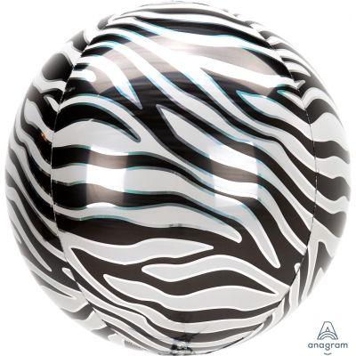 Zebra Print Orbz Foil Balloons - Party Affair