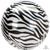 Zebra Print Orbz Foil Balloon