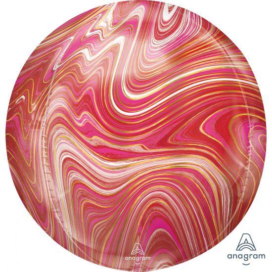 Marblez Red & Pink Orbz Foil Balloon - Party Affair