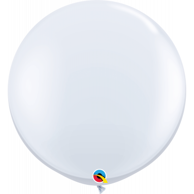 Jumbo 90cm Round White Latex Helium Balloon