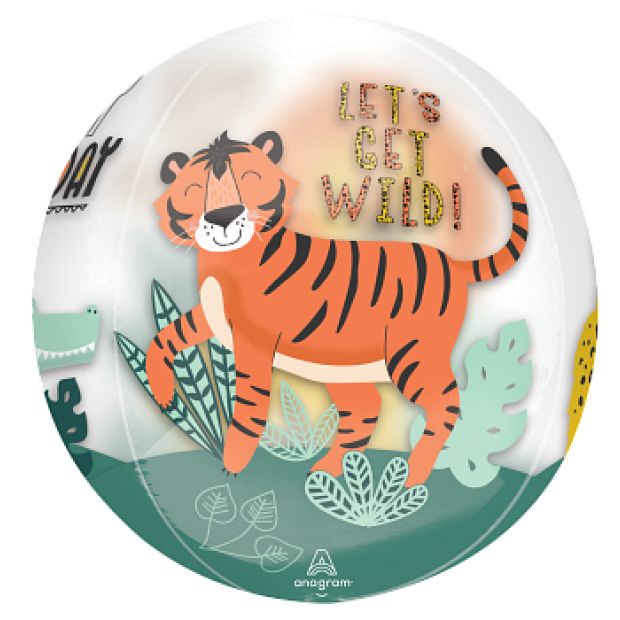 Get Wild Birthday Orbz Foil Balloon