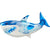 Blue Spotty Shark Foil Balloon Supershape