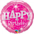 Large Happy Birthday Pink Sparkle Foil Balloon