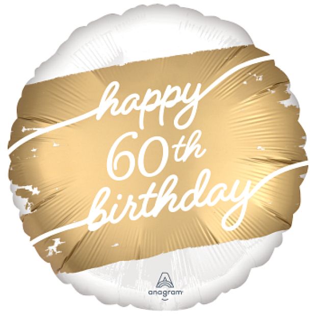 Golden Age Happy 60th Birthday Foil Balloon