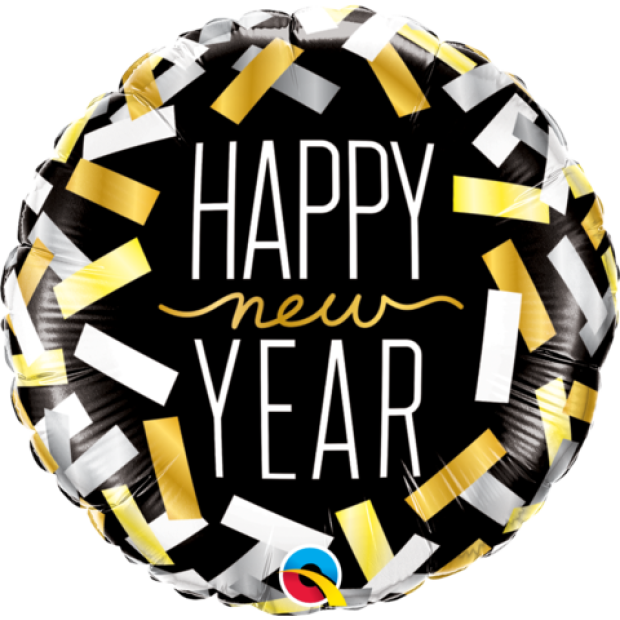 New Year Confetti Foil Balloon