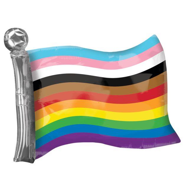 Progress Pride Flag Foil Balloon Shape - Party Affair