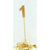 Gold Glitter Number 1 One Candle